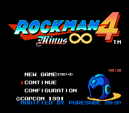 Rockman 4 - Minus Infinity Title Screen